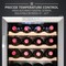 Ivation 24-Bottle Wine Cooler, Stainless Steel Freestanding Wine Fridge with Lock